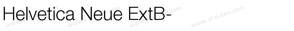 Helvetica Neue ExtB字体转换
